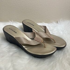 White Mt. Wedge Sandals